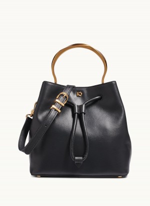 Donna Karan Lawrence Bucket Satchel Taske Sort | Danmark_DK91700