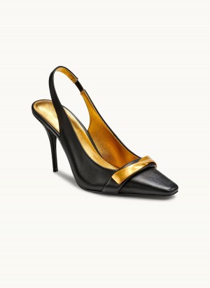 Donna Karan Sayer Slingback Høje Hæle Sort | Danmark_DK19237